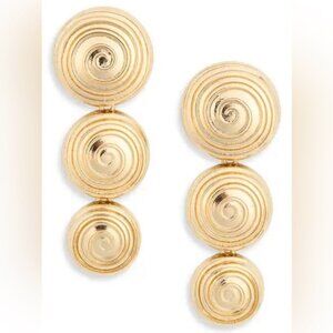 BAUBLEBAR Swirl Drop Earrings Goldtone